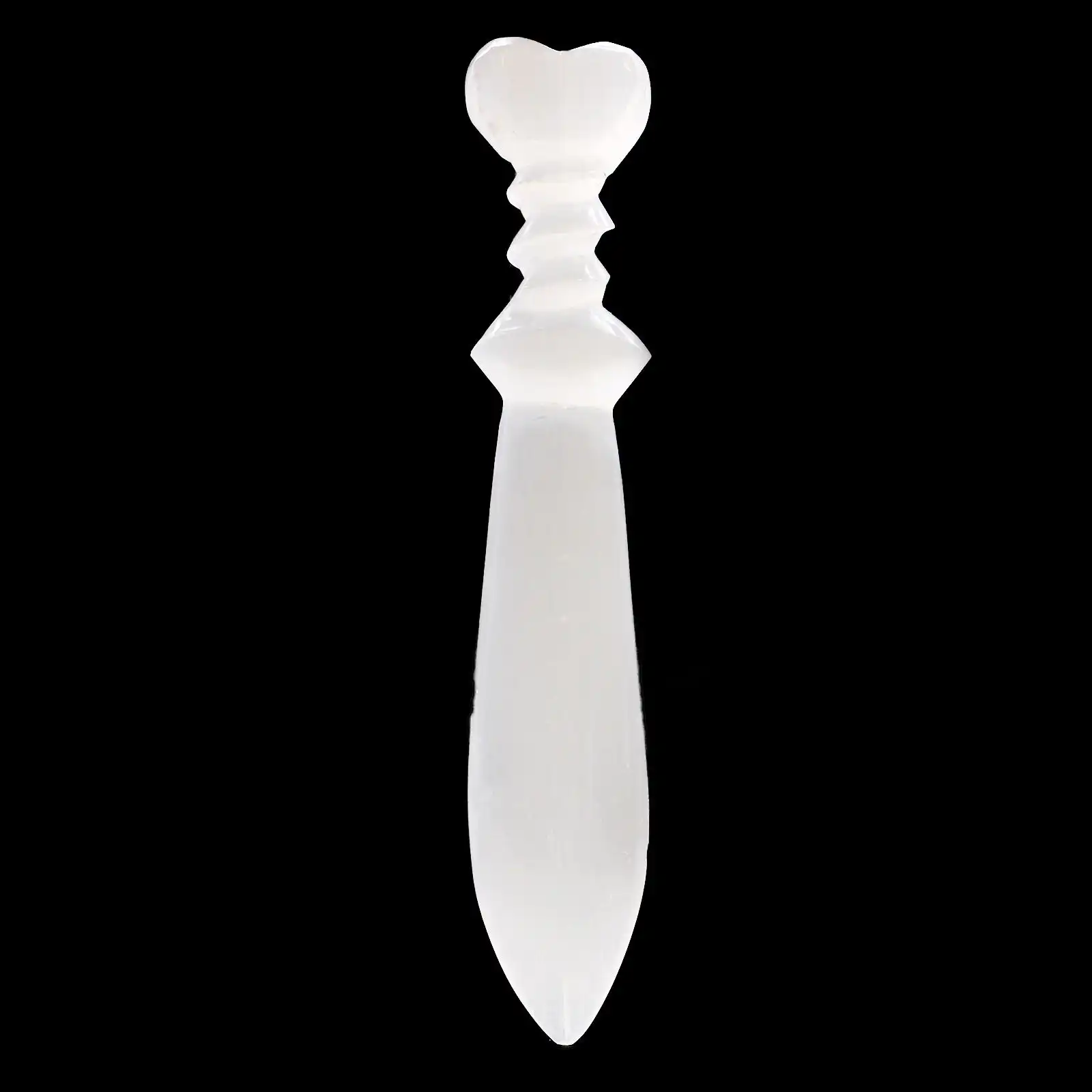 Selenite Lrg Ritual Knife – Spiral (25cm) | www.artisangoods.co.uk 4 Selenite Lrg Ritual Knife – Spiral (25cm) | www.artisangoods.co.uk 3