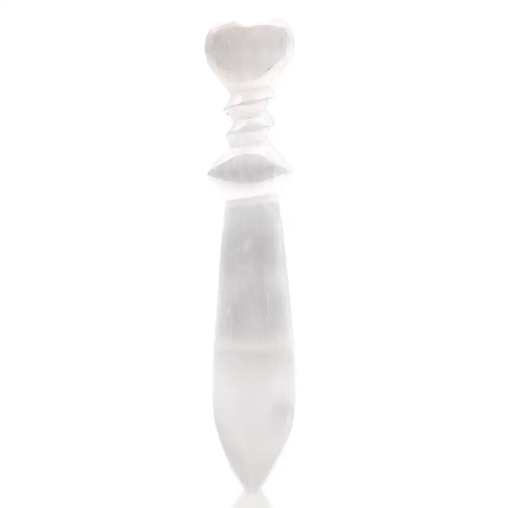 Selenite Lrg Ritual Knife – Spiral (25cm) | www.artisangoods.co.uk 2