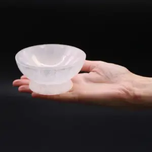 Selenite Ritual Bowl  – 10cm | www.artisangoods.co.uk 3