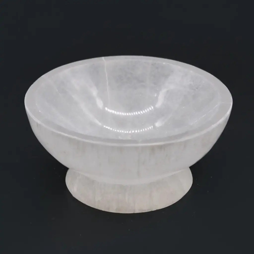 Selenite Ritual Bowl  – 10cm | www.artisangoods.co.uk 2