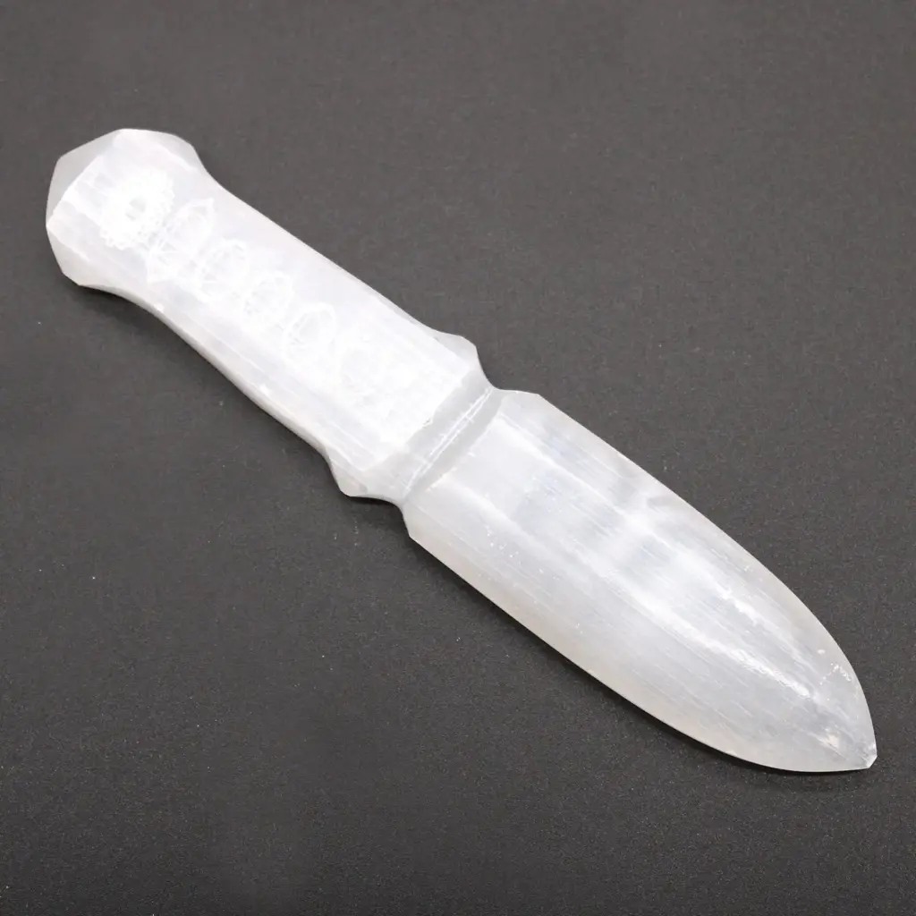 Selenite Ritual Knife – Chakra | www.artisangoods.co.uk 8 Selenite Ritual Knife – Chakra | www.artisangoods.co.uk 8