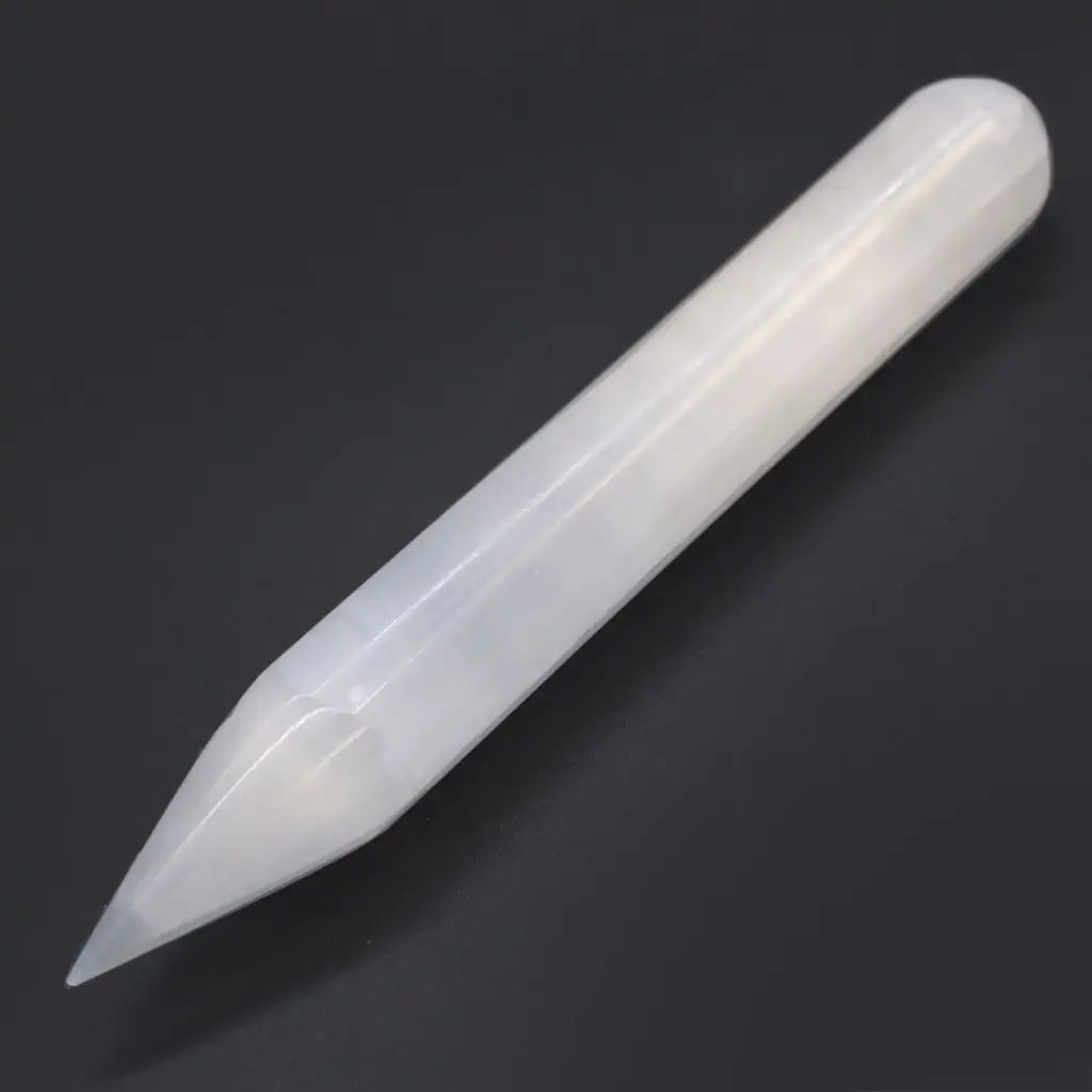 Selenite Wand – 16 cm (Point one End) | www.artisangoods.co.uk 2 Selenite Wand – 16 cm (Point one End) | www.artisangoods.co.uk 2
