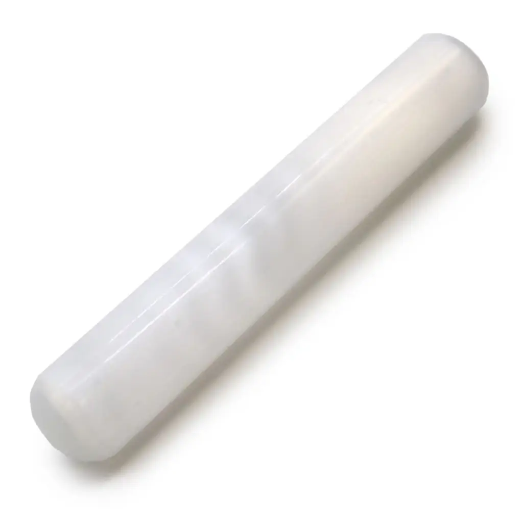 Selenite Wand – 16 cm (Round Both Ends) | www.artisangoods.co.uk