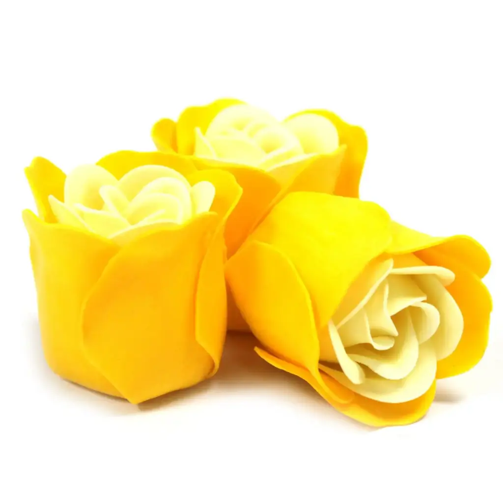 Set of 3 Soap Flower Heart Box – Spring Roses | www.artisangoods.co.uk 3