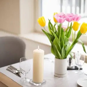 Set of 4 Pillar Candles  50mm (11/16/22/33H) – Ivory | www.artisangoods.co.uk 4