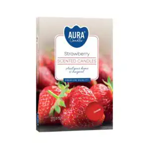 Set of 6 Scented Tealights – Strawberry | www.artisangoods.co.uk 1