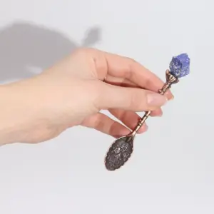 Set of 7 Bronze Gemstone Crystal Witch Spoons | www.artisangoods.co.uk 2