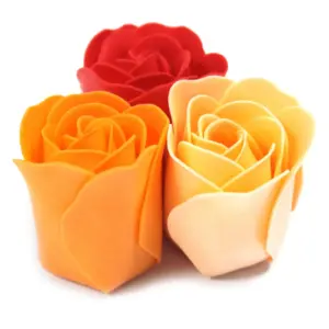 Set of 9 Soap Flower Box – Peach Roses | www.artisangoods.co.uk 5