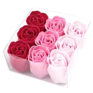 Set of 9 Soap Flowers – Pink  Roses | www.artisangoods.co.uk 4