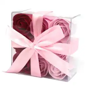 Set of 9 Soap Flowers – Pink  Roses | www.artisangoods.co.uk 1