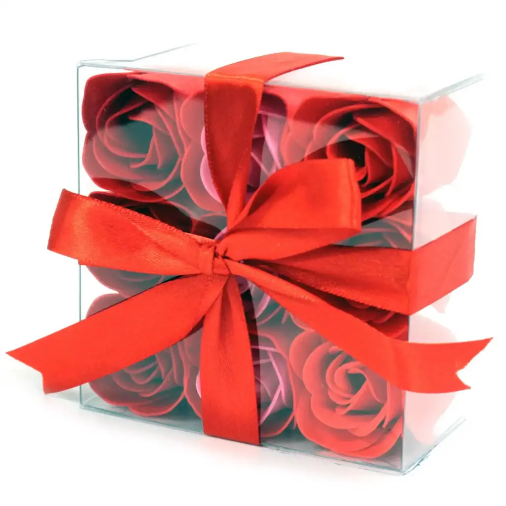 Set of 9 Soap Flowers – Red Roses | www.artisangoods.co.uk