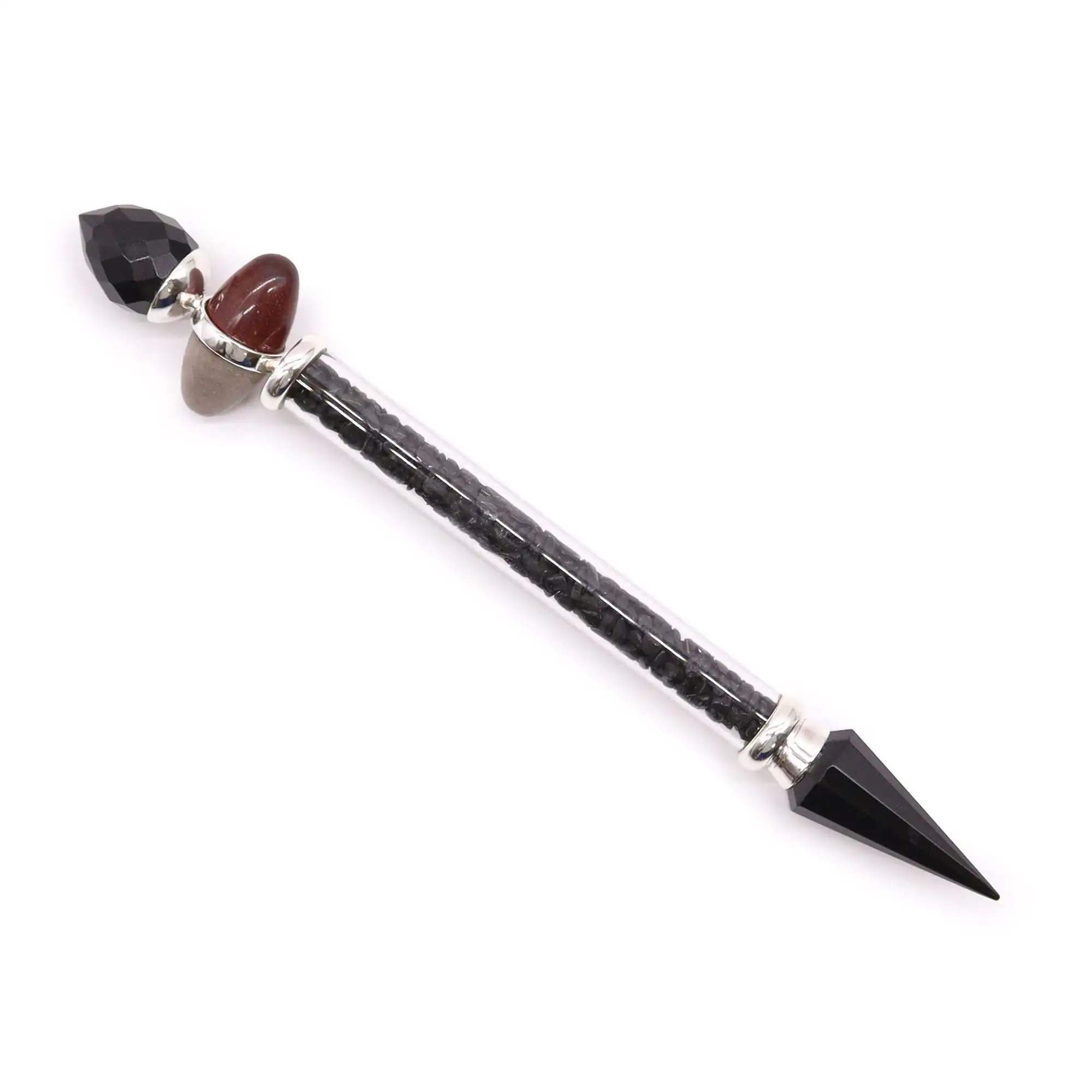 Shiva Lingam Magic Wand – Black Tourmaline & Agate – Protection | www.artisangoods.co.uk 2 Shiva Lingam Magic Wand – Black Tourmaline & Agate – Protection | www.artisangoods.co.uk 1