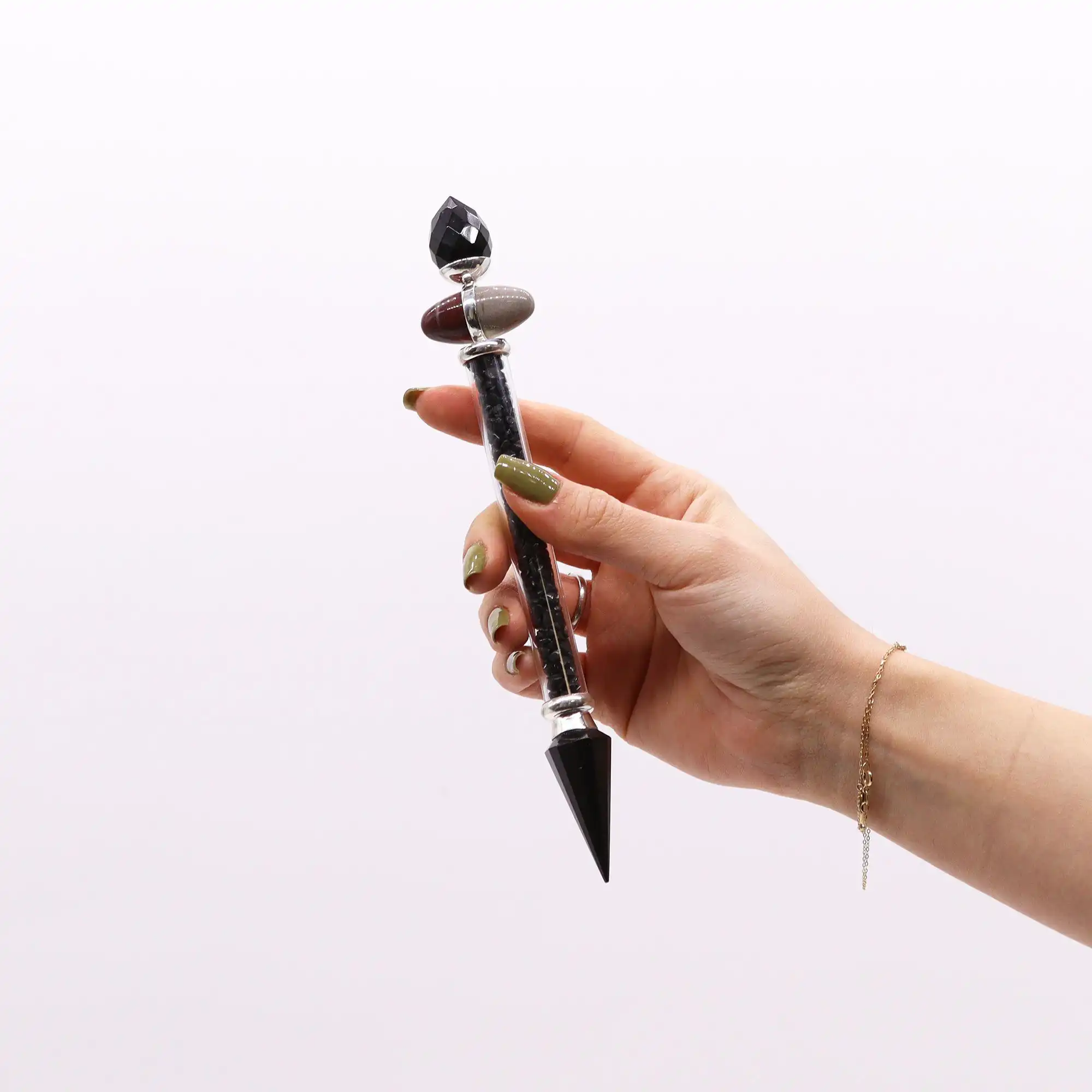 Shiva Lingam Magic Wand – Black Tourmaline & Agate – Protection | www.artisangoods.co.uk 4 Shiva Lingam Magic Wand – Black Tourmaline & Agate – Protection | www.artisangoods.co.uk 3