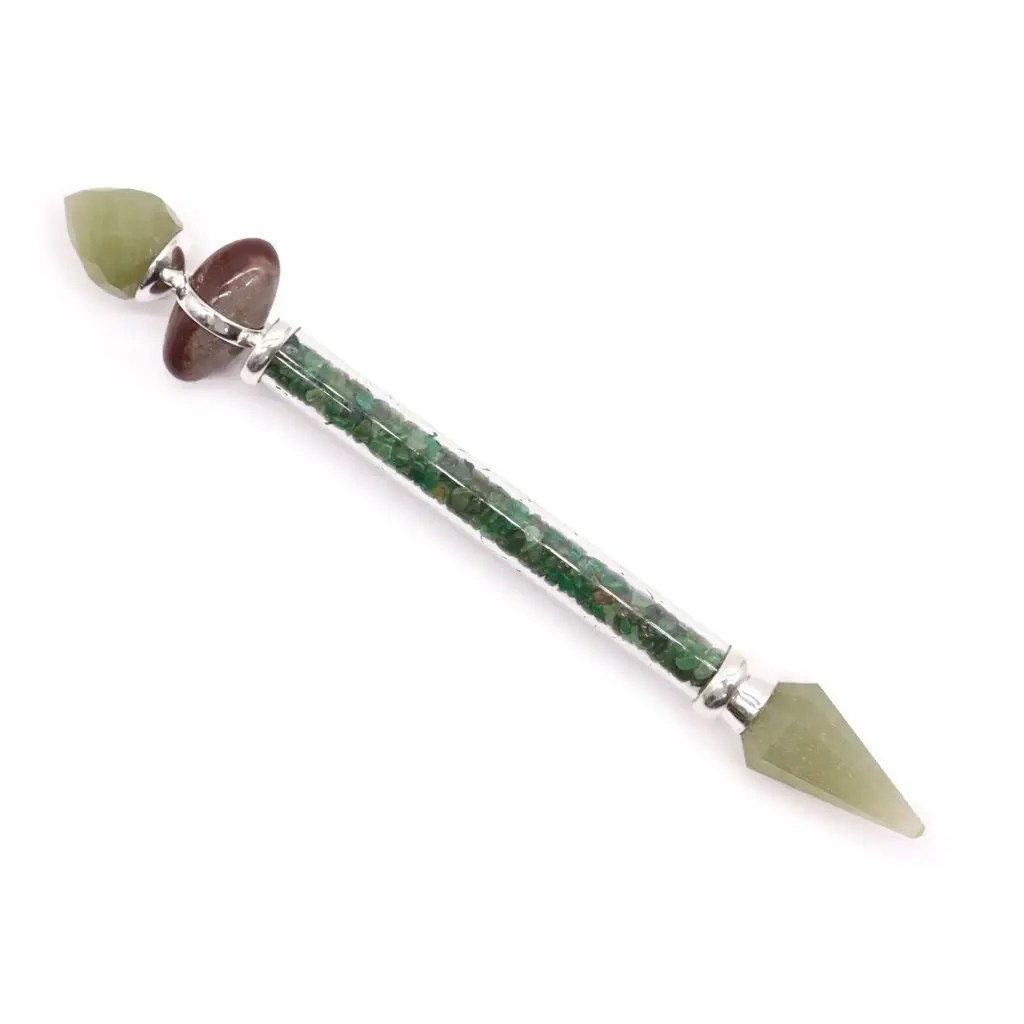 Shiva Lingam Magic Wand – Green Adventurine – Happiness | www.artisangoods.co.uk