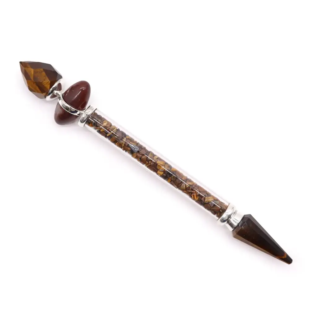 Shiva Lingam Magic Wand – Tiger Eye – Confidence | www.artisangoods.co.uk