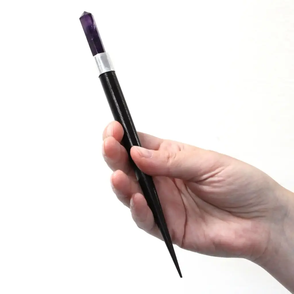 Simple Pointed Healing Wand – Rose, Rock, Amethyst | www.artisangoods.co.uk 3