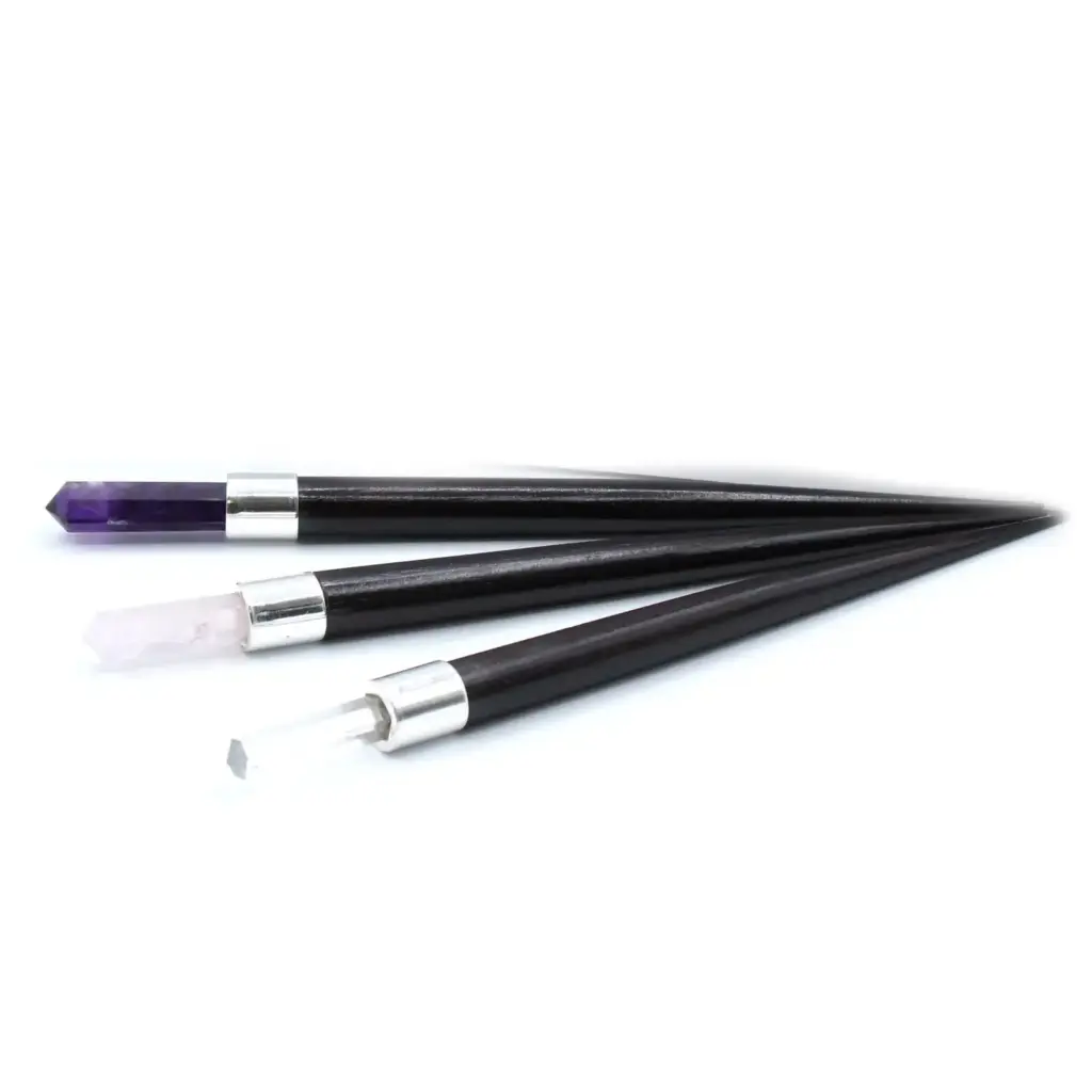 Simple Pointed Healing Wand – Rose, Rock, Amethyst | www.artisangoods.co.uk 2