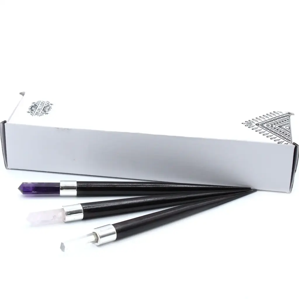 Simple Pointed Healing Wand – Rose, Rock, Amethyst | www.artisangoods.co.uk