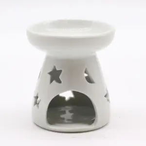 Sm Classic White Oil Burner – Moon & Star | www.artisangoods.co.uk 2
