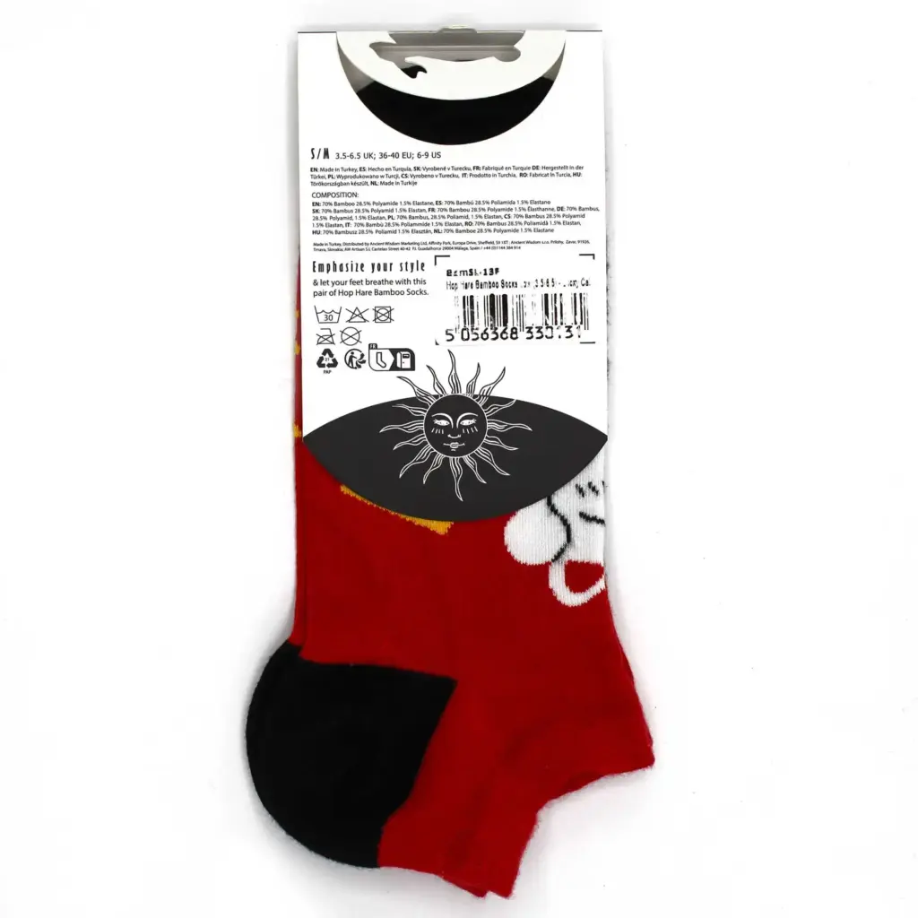 S/M Hop Hare Bamboo Socks Low (3.5-6.5) – Lucky Cat | www.artisangoods.co.uk 3