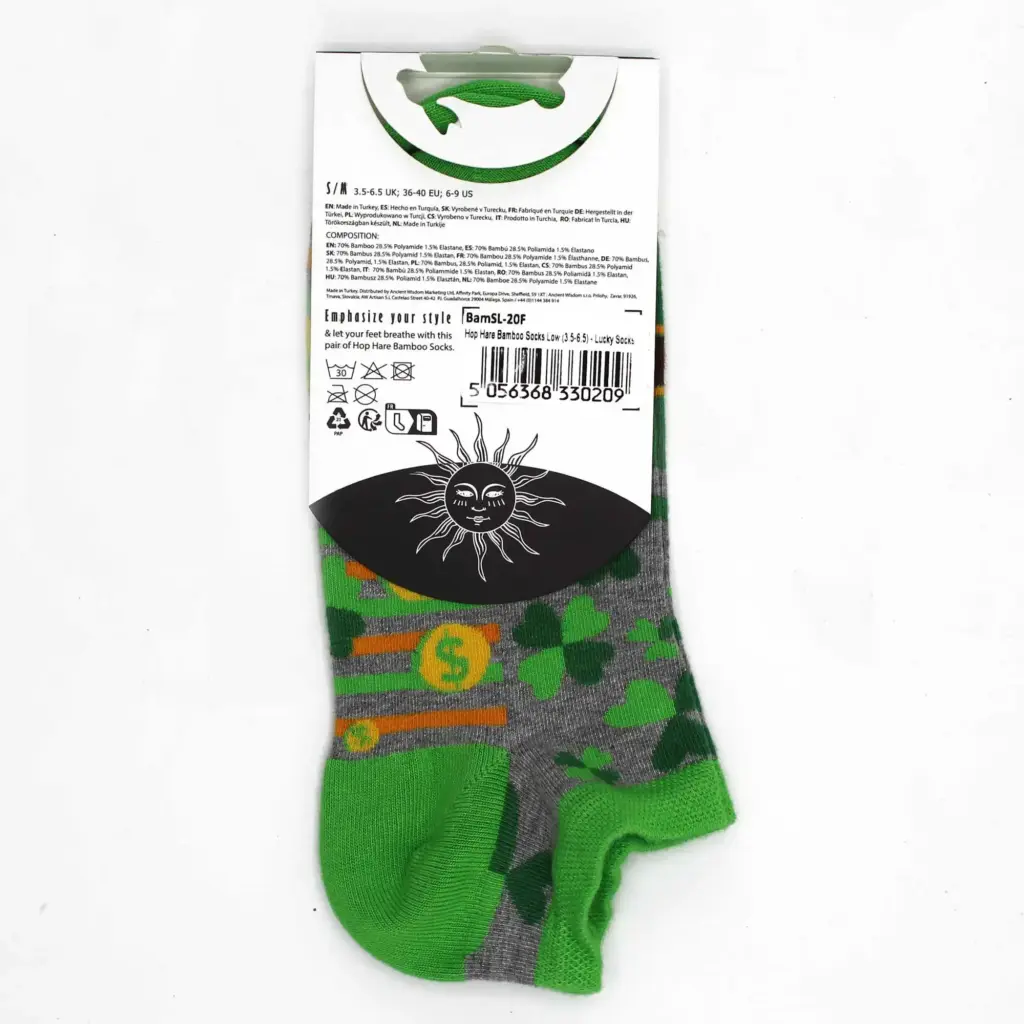 S/M Hop Hare Bamboo Socks Low (3.5-6.5) – Lucky Socks | www.artisangoods.co.uk 4