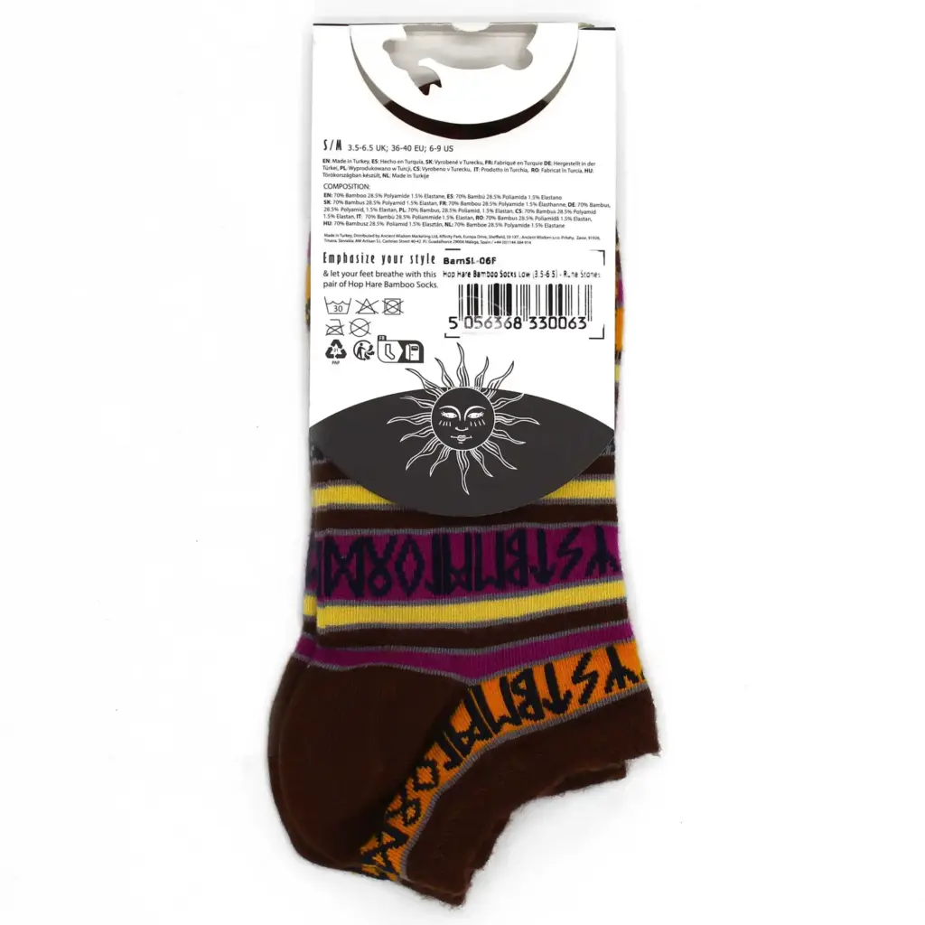 S/M Hop Hare Bamboo Socks Low (3.5-6.5) – Rune Stones | www.artisangoods.co.uk 4
