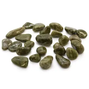 Small African Tumble Stones – Epidote Snowflake | www.artisangoods.co.uk