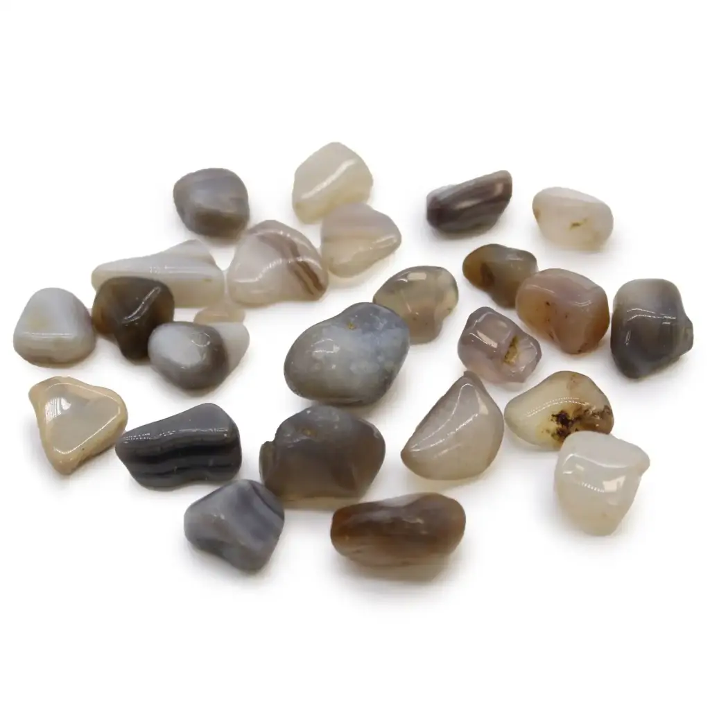 Small African Tumble Stones – Grey Agate – Botswana | www.artisangoods.co.uk