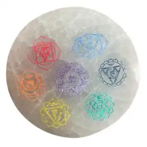 Small Charging Plate 8cm – Chakra Design – colour | www.artisangoods.co.uk 1