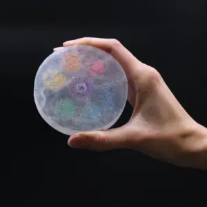 Small Charging Plate 8cm – Chakra Design – colour | www.artisangoods.co.uk 2