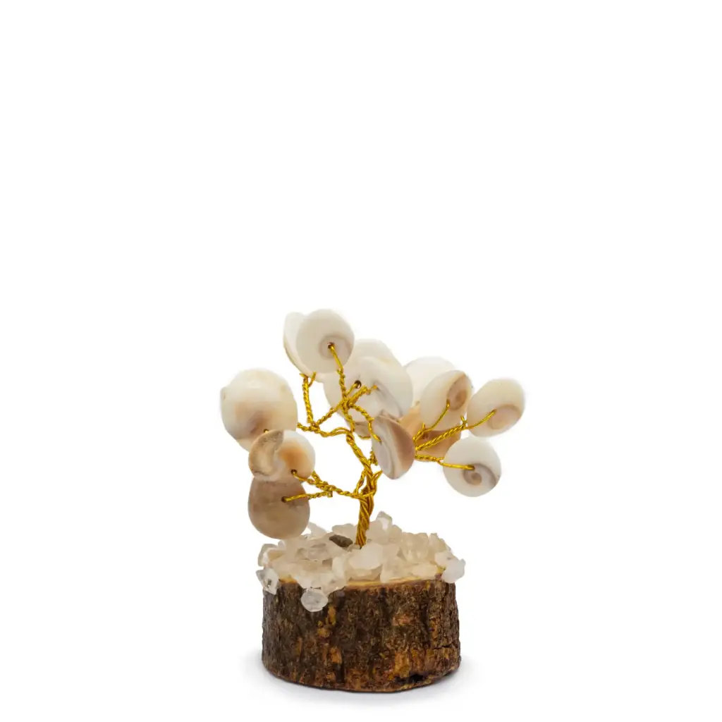 Small Gomati Chakra Circle Stone Tree with Rudraksha – (15 stones) | www.artisangoods.co.uk