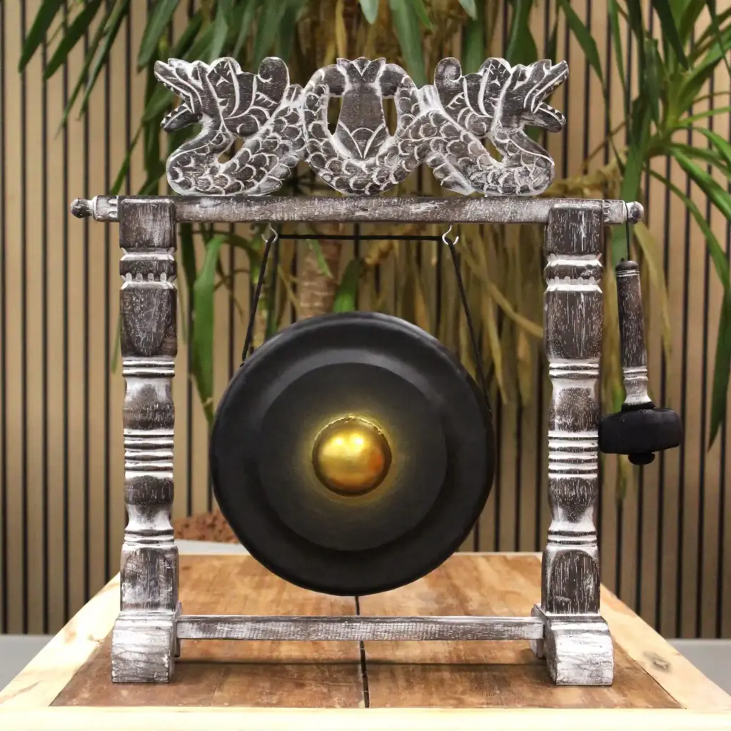 Small Healing Gong in Stand – 25cm – Black | www.artisangoods.co.uk 7