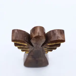 Small Mango Wood Angel – Gold Decor | www.artisangoods.co.uk 5