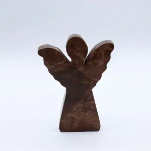 Small Mango Wood Angel – Gold Decor | www.artisangoods.co.uk 4