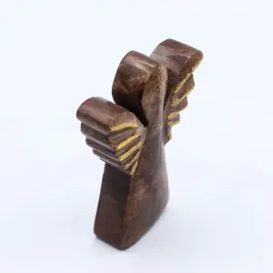 Small Mango Wood Angel – Gold Decor | www.artisangoods.co.uk 3