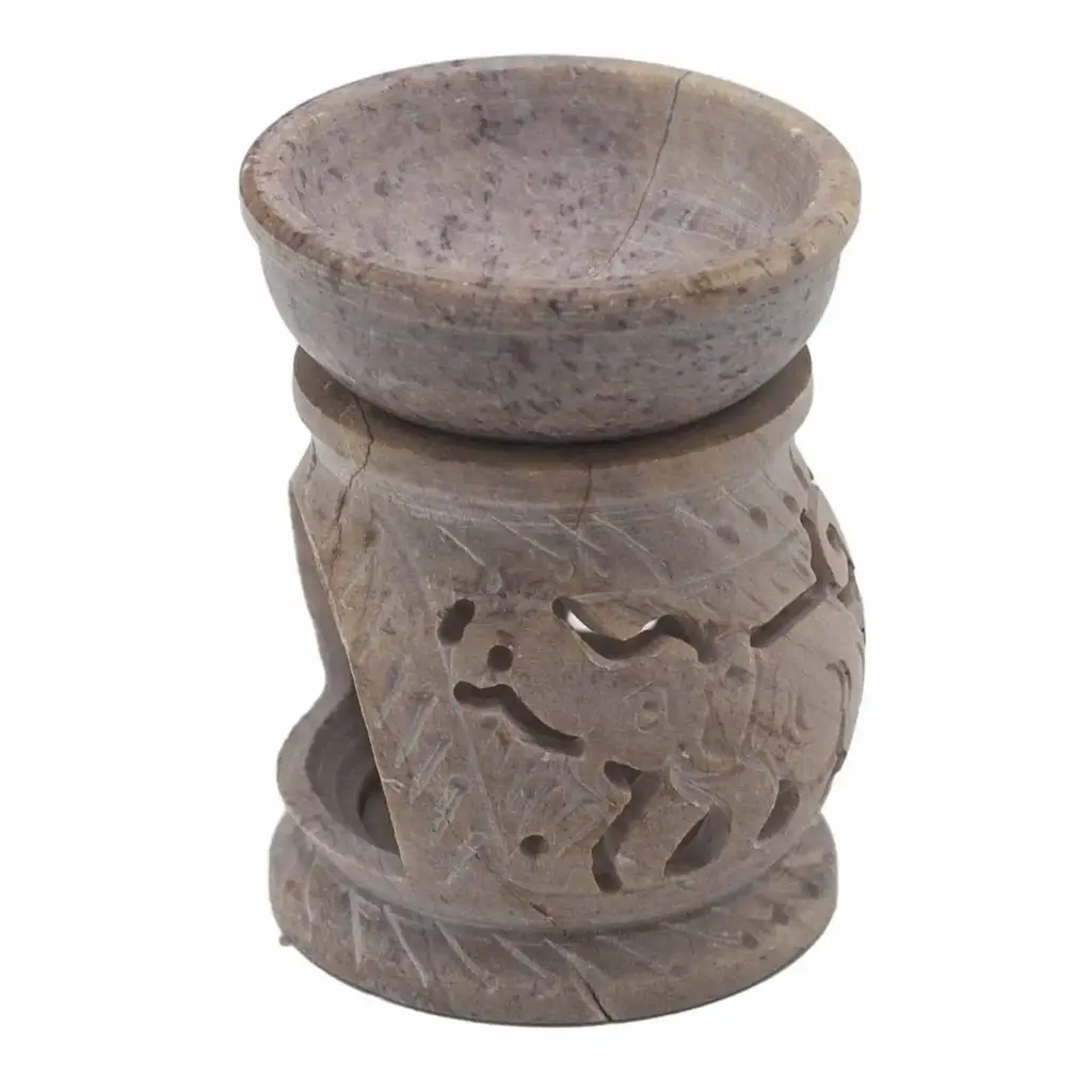 Small Soapstone Oil Burner 8cm – Elephant | www.artisangoods.co.uk 4 Small Soapstone Oil Burner 8cm – Elephant | www.artisangoods.co.uk 4