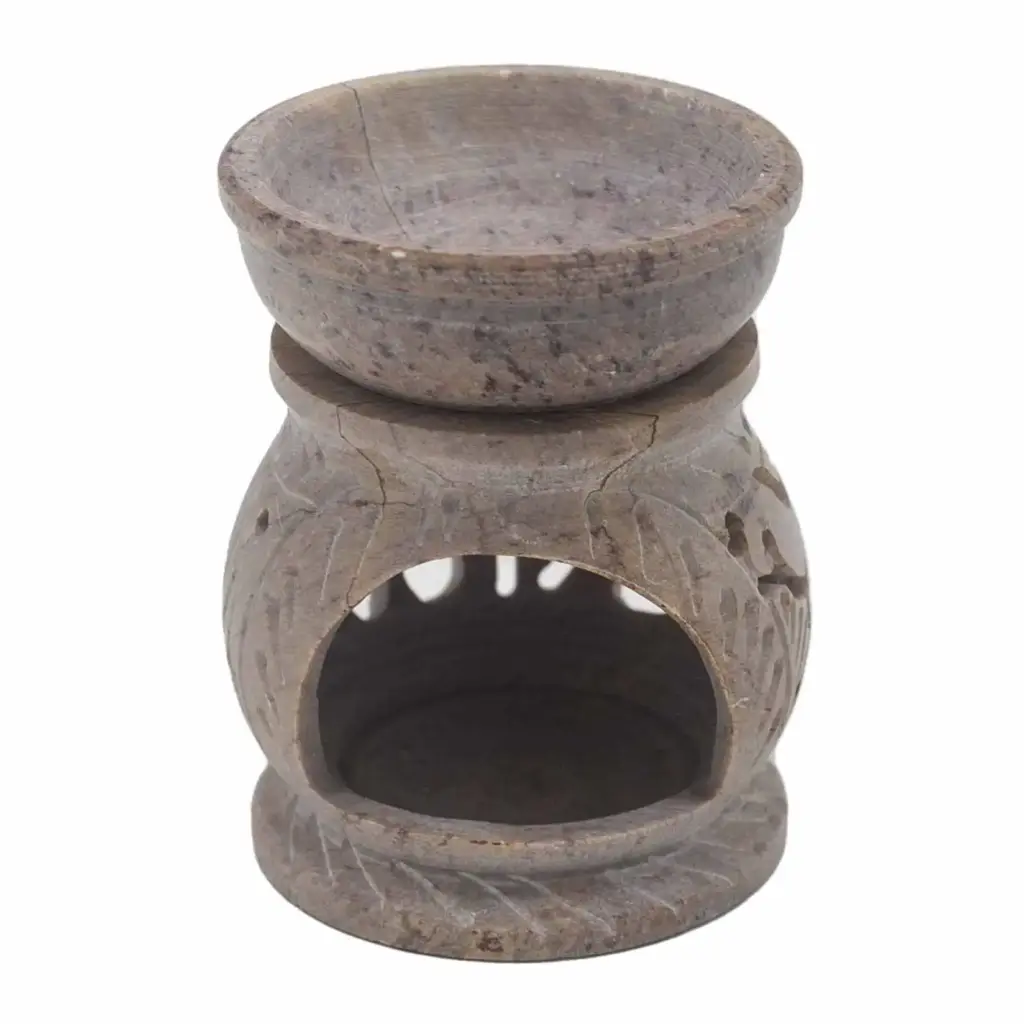 Small Soapstone Oil Burner 8cm – Elephant | www.artisangoods.co.uk 3 Small Soapstone Oil Burner 8cm – Elephant | www.artisangoods.co.uk 3
