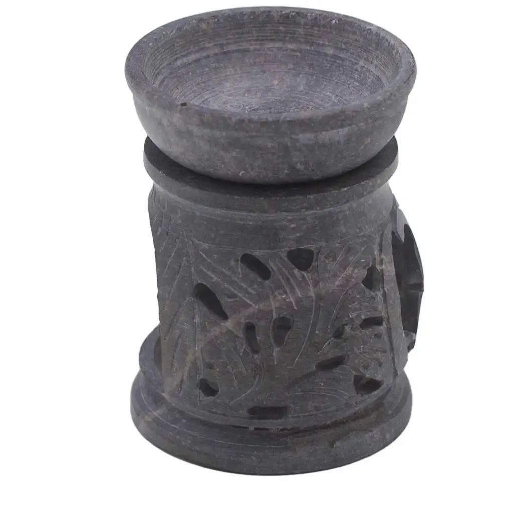 Small Soapstone Oil Burner 8cm – Om | www.artisangoods.co.uk 3 Small Soapstone Oil Burner 8cm – Om | www.artisangoods.co.uk 3
