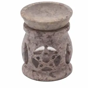 Small Soapstone Oil Burner 8cm – Three Moon Pentagon | www.artisangoods.co.uk 4