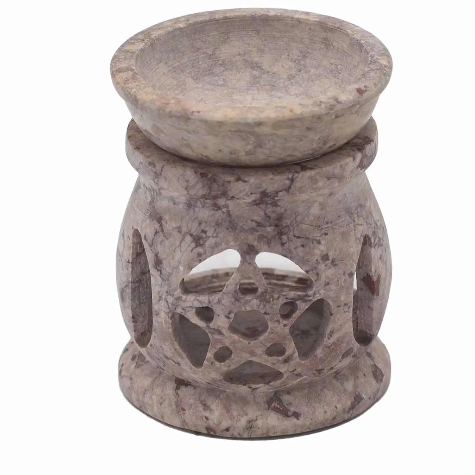 Small Soapstone Oil Burner 8cm – Three Moon Pentagon | www.artisangoods.co.uk 5 Small Soapstone Oil Burner 8cm – Three Moon Pentagon | www.artisangoods.co.uk 4