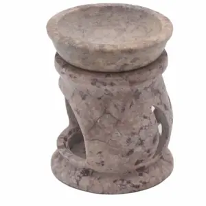Small Soapstone Oil Burner 8cm – Three Moon Pentagon | www.artisangoods.co.uk 3