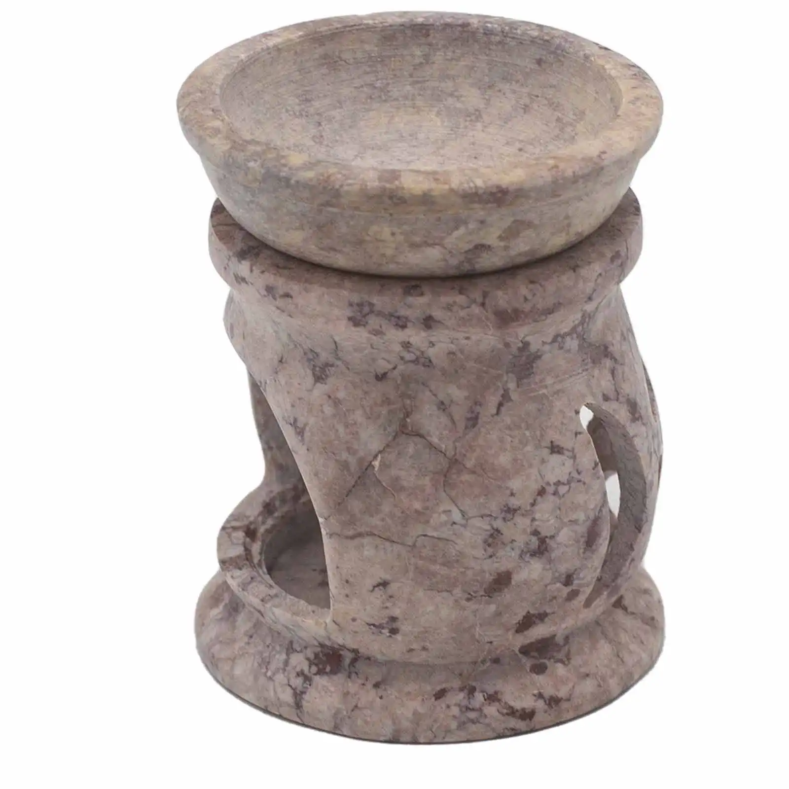 Small Soapstone Oil Burner 8cm – Three Moon Pentagon | www.artisangoods.co.uk 4 Small Soapstone Oil Burner 8cm – Three Moon Pentagon | www.artisangoods.co.uk 3