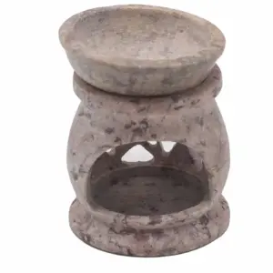 Small Soapstone Oil Burner 8cm – Three Moon Pentagon | www.artisangoods.co.uk 2