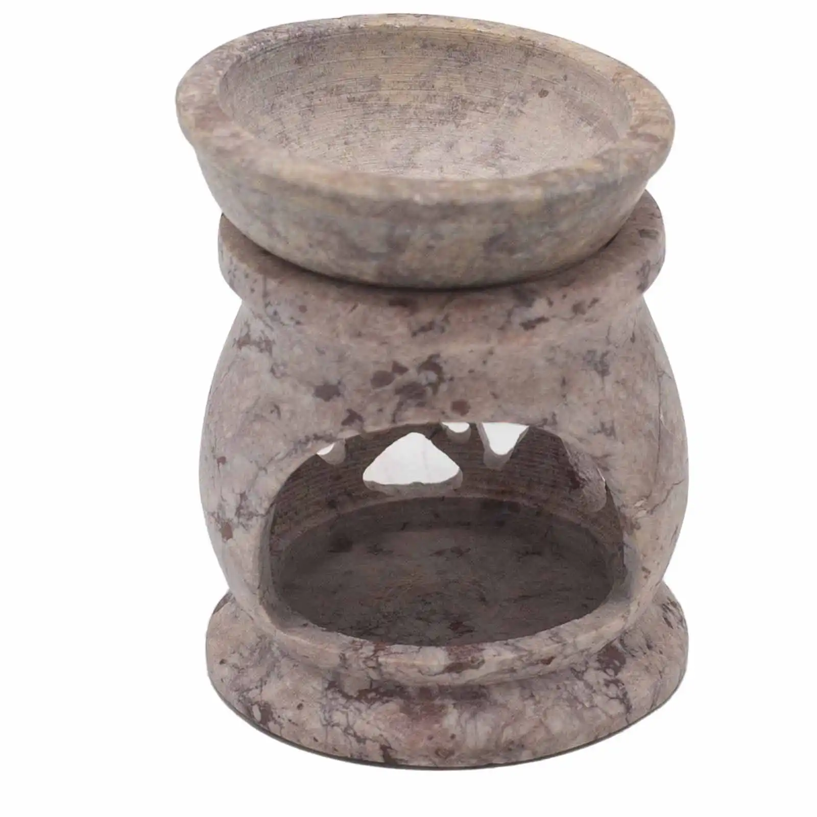 Small Soapstone Oil Burner 8cm – Three Moon Pentagon | www.artisangoods.co.uk 3 Small Soapstone Oil Burner 8cm – Three Moon Pentagon | www.artisangoods.co.uk 2