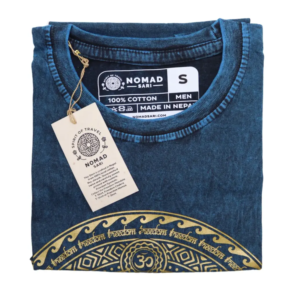 Small Stone Washed T-Shirt – Chakra – Blue | www.artisangoods.co.uk 2
