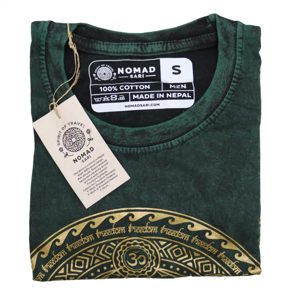 Small Stone Washed T-Shirt – Chakra – Green | www.artisangoods.co.uk 2