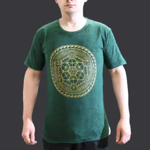 Small Stone Washed T-Shirt – Chakra – Green | www.artisangoods.co.uk 3