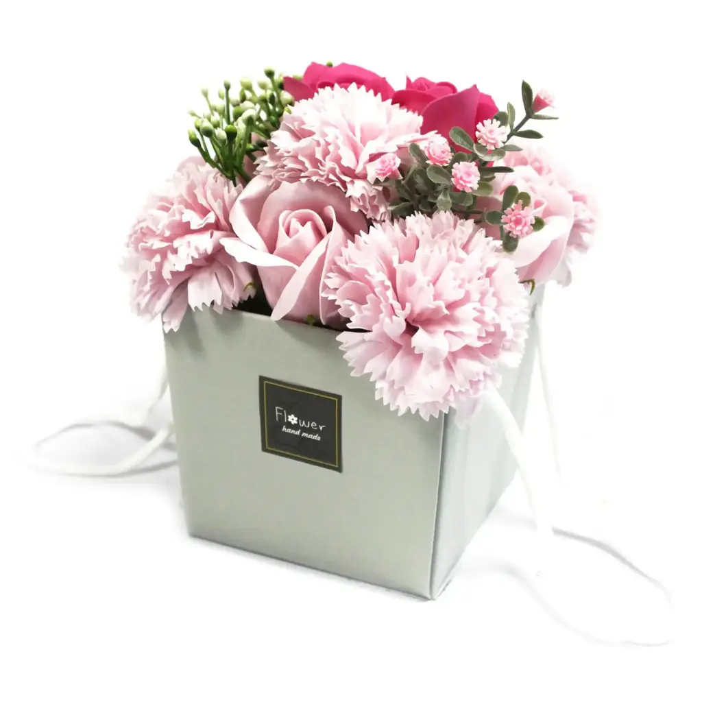 Soap Flower Bouquet – Pink Rose & Carnation | www.artisangoods.co.uk