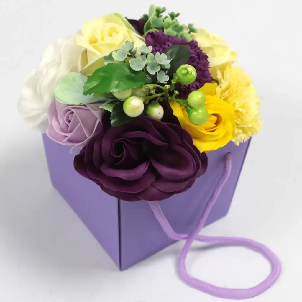 Soap Flower Bouquet – Purple Flower Garden | www.artisangoods.co.uk 6