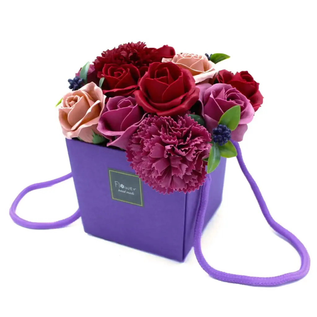 Soap Flower Bouquet – Purple Flower Garden | www.artisangoods.co.uk
